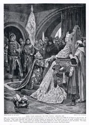 John brengt hulde aan de Pauselijke Legaat AD1213, jaren 1920